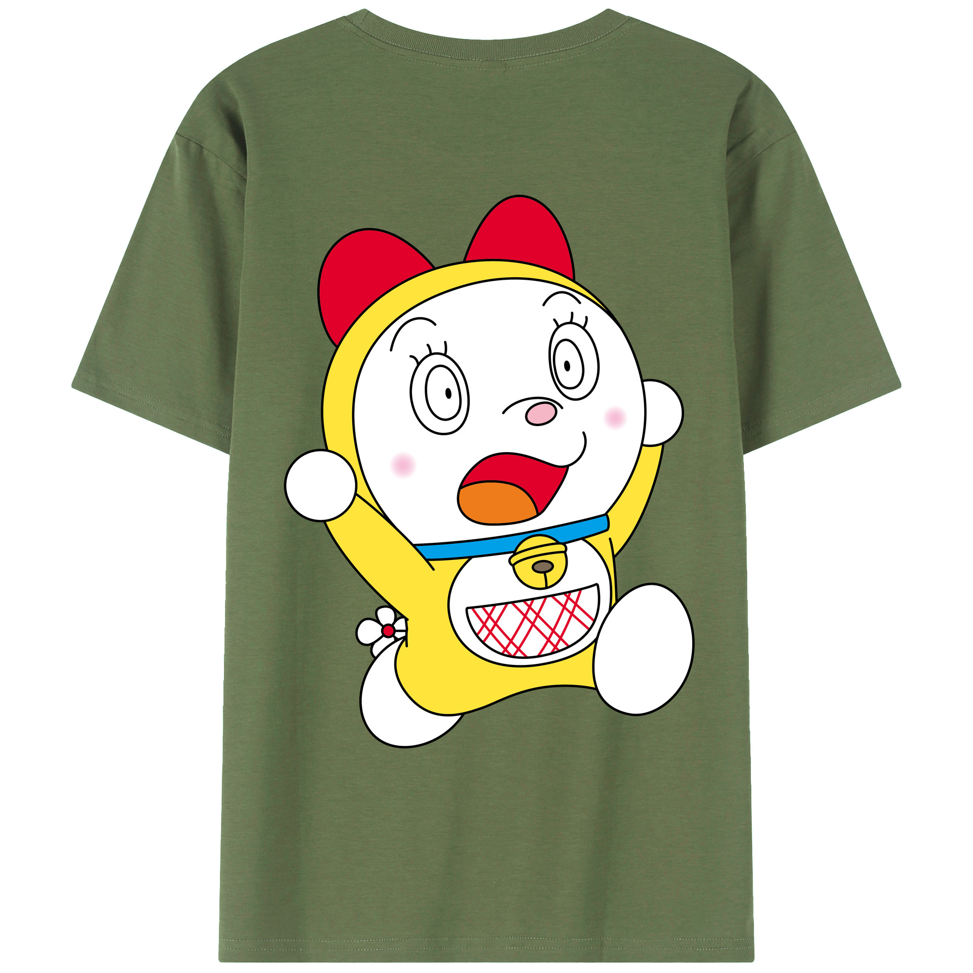 （画像用） ドラえもん ドラミ Doraemon Dorami 綿100％ メンズ半袖Tシャツ（バックプリント） 通気性